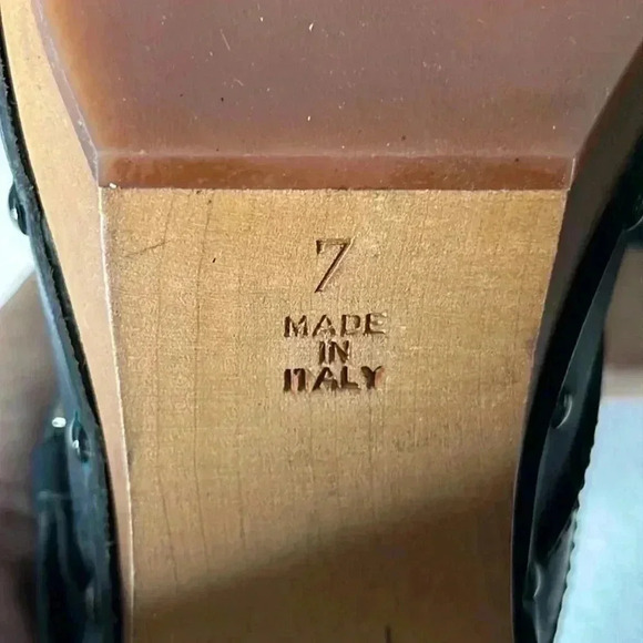 MADEWELL 1937 FOOTWEAR Classic Leather Heel Wood Fringe Studded Clogs Size 7 - Picture 9 of 10